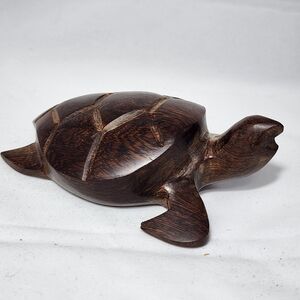Wooden Carving Turtle Sculpture Figurine